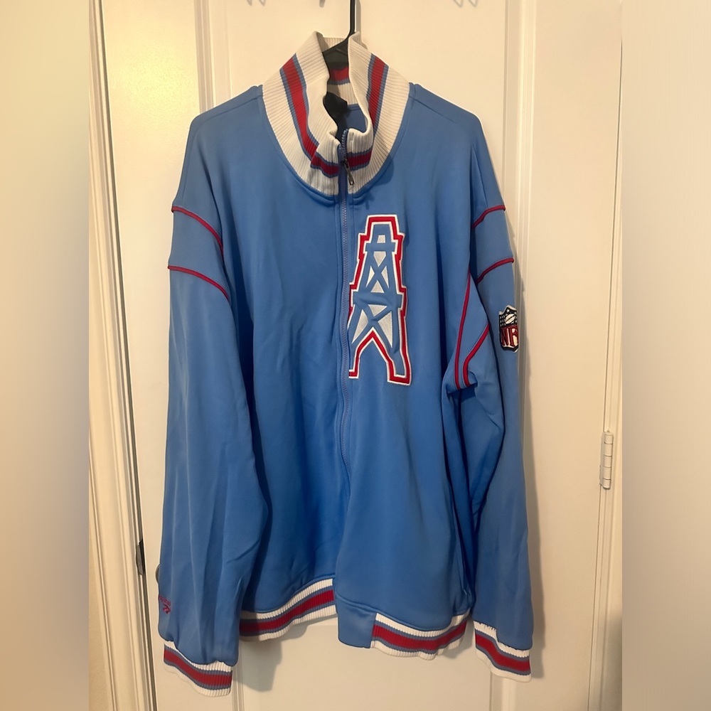 NFL Reebok Oilers Light Blue Jacket 3XL